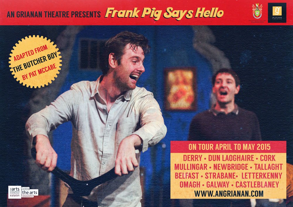Pat McCabe’s Frank Pig Says Hello on tour 2015.
