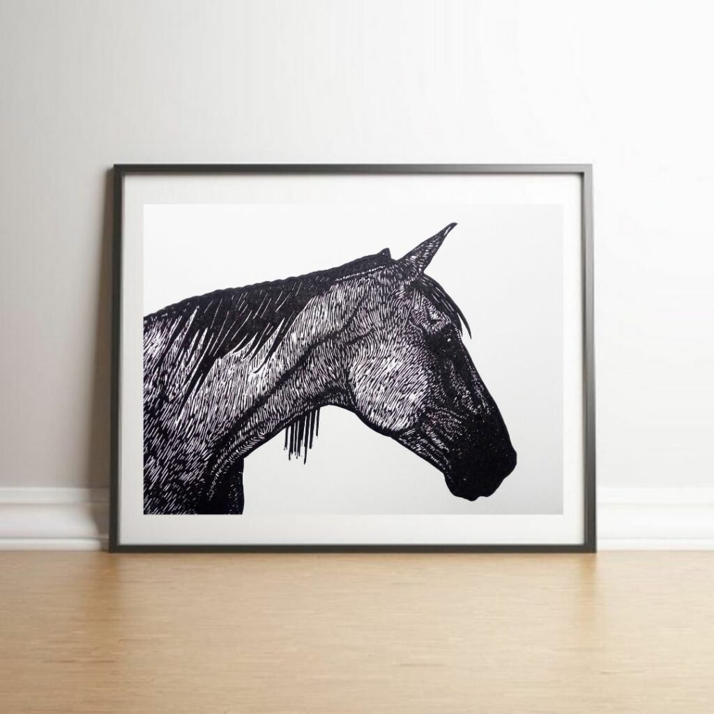 Dark Horse Linocut Studio-An-Grainan
