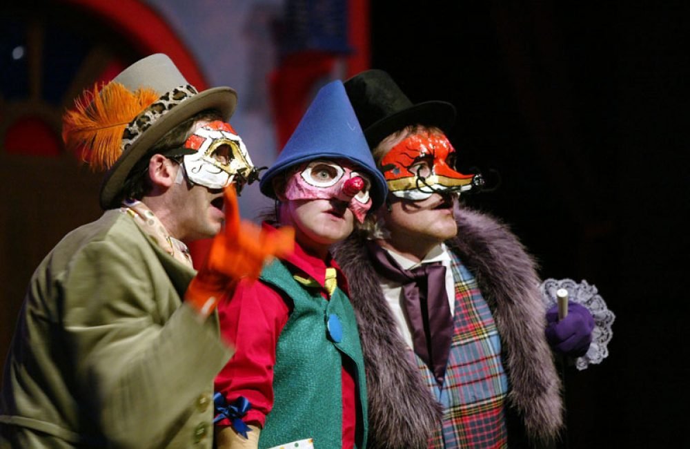 Rusell Smyth, Judith Roddy and Peter Gaynor in An Grianán Theatre's Pinocchio, 2004.