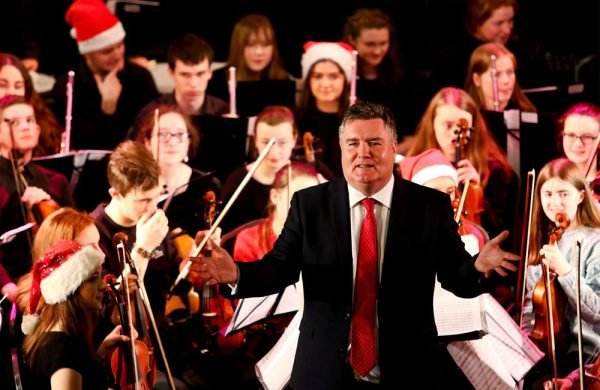 Conductor Vincent Kennedy at the DMEP annual Christmas concert.