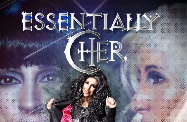 Photomontage of Tricia McCluney performing as Cher.