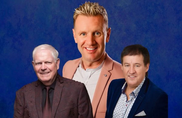 Montage image featuring Irish country music singer Mike Denver in the centre, with Brendan Shine and Declan Nerney on the lower left and right of the image.