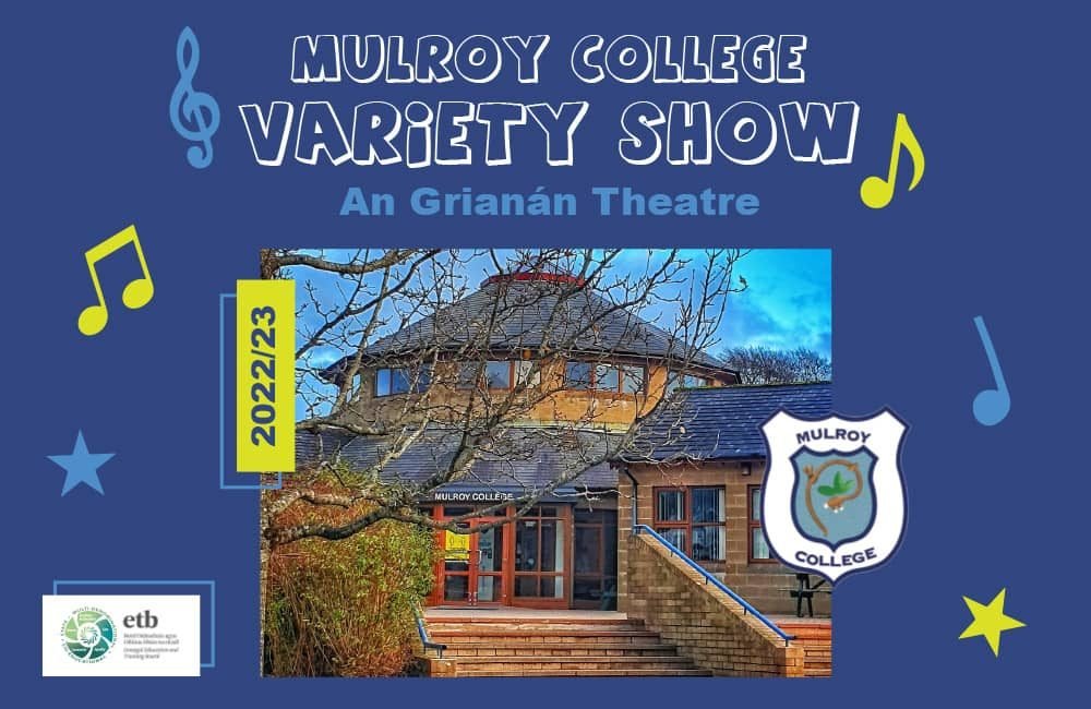 Poster graphic for Mulroy College's Variety Concert